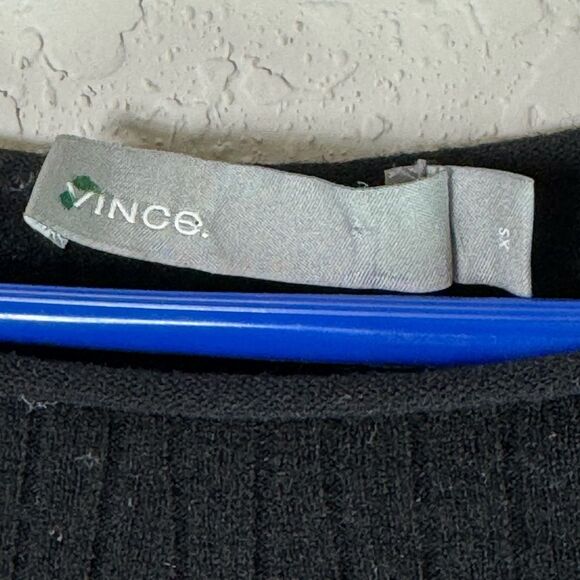 Vince Scoop Neck Ribbed Wool Blend Black Sweater Dress Size XS - Picture 4 of 12